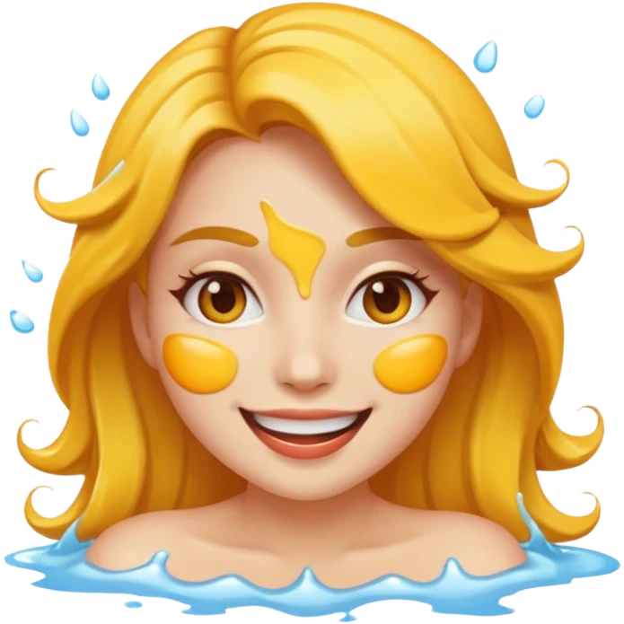 Emoji women, Beatiful, sexy, white splashes in face  emoji