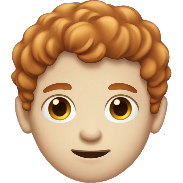 Heavily frecked pale skin brown/redhaired boy emoji