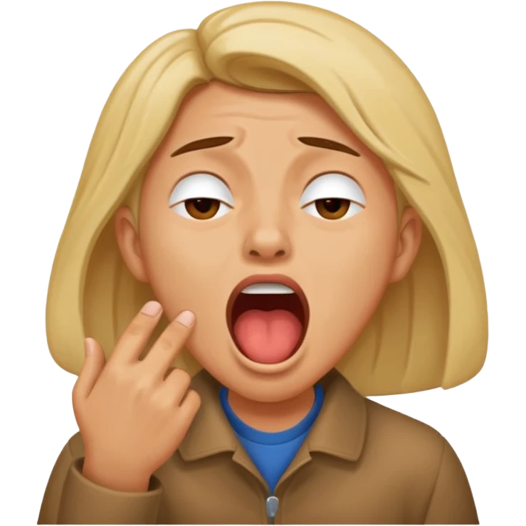 mad and yawning emoji