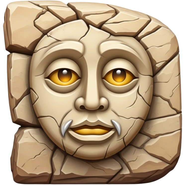 sandstone rock sculpture decorative emoji