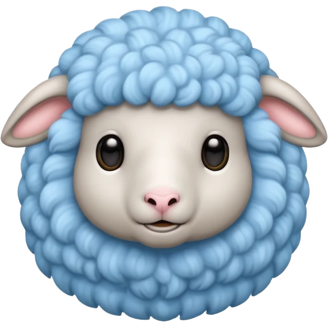 cute light blue sheep emoji