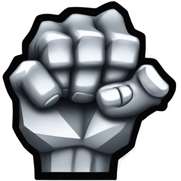 fist emoji but a diamond and skull knuckleduster  emoji