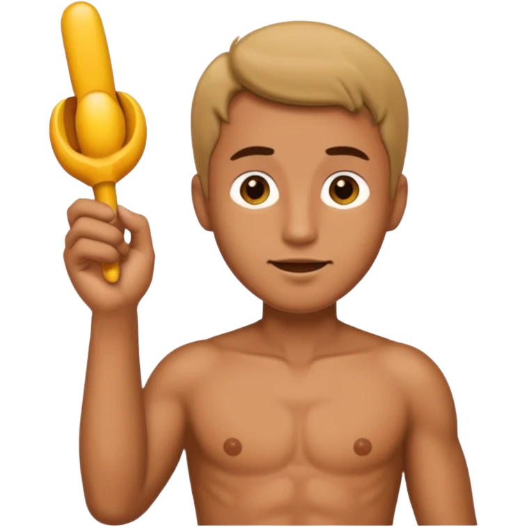 a man masterbating showing his penis emoji