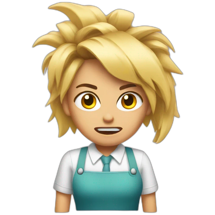An angry hairdresser emoji