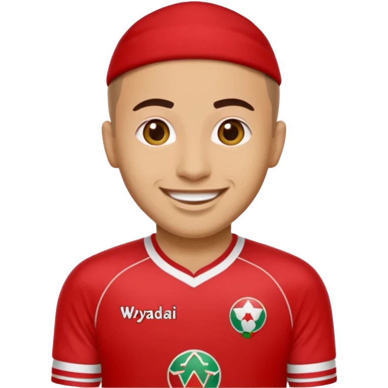 Create me an emoji that wears wydad shirt emoji
