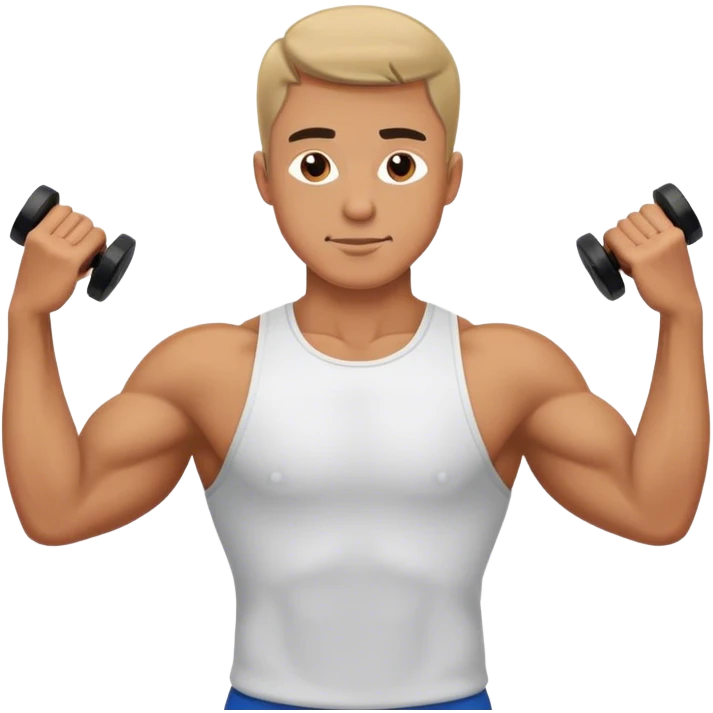 man performing side deltoid exercise emoji