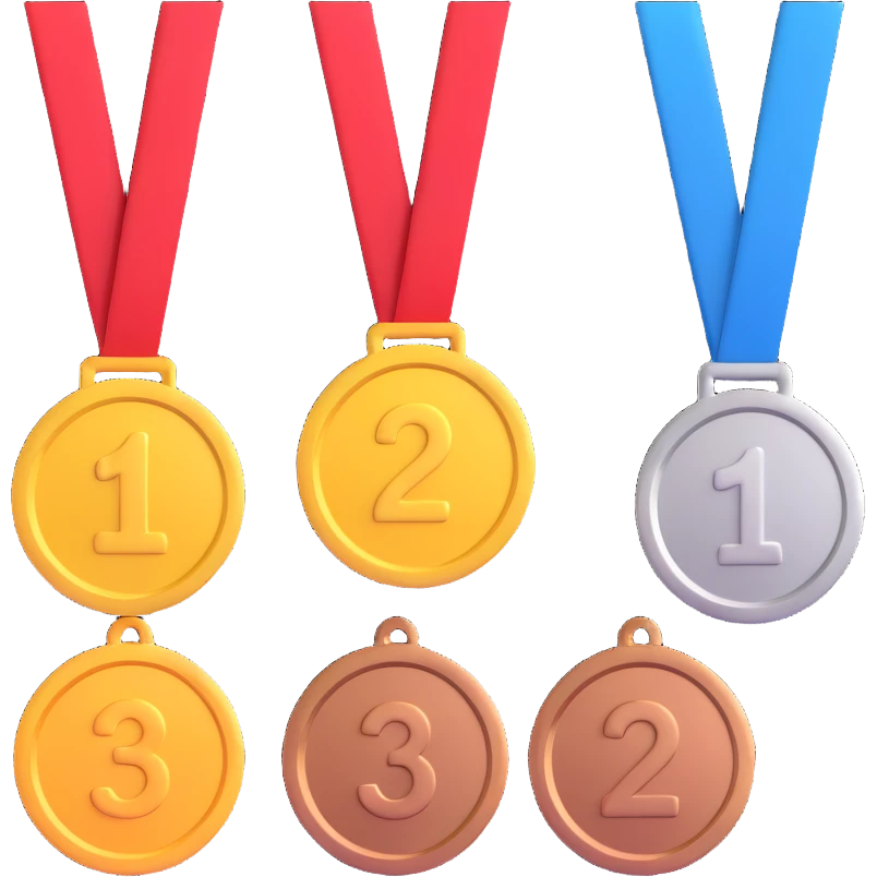  1st, 2nd & 3rd place winner emoji emoji