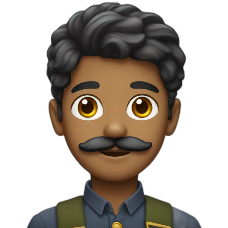 sri lankan boy with a mustache emoji