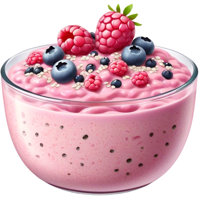 pink overnight oats bowl  emoji