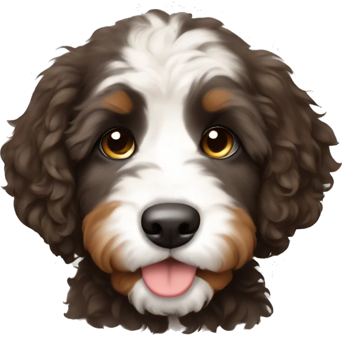 Unfurnished bernedoodle puppy emoji