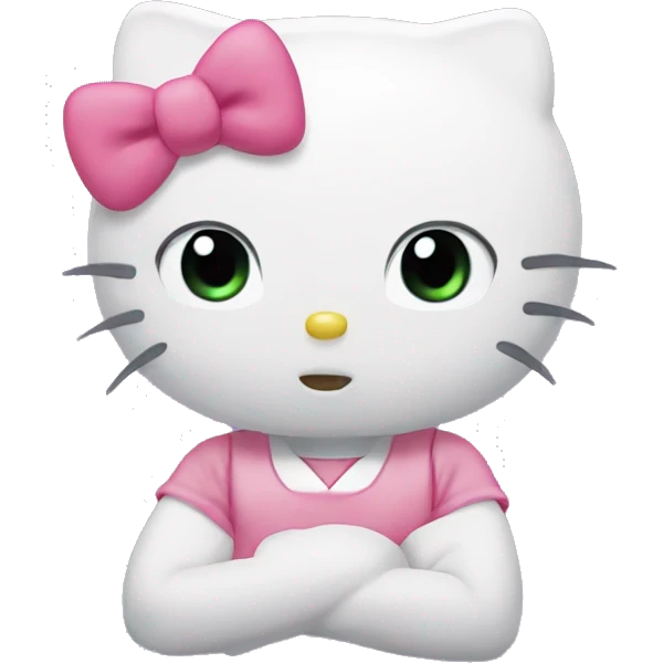 Pleading eyes hello kitty emoji