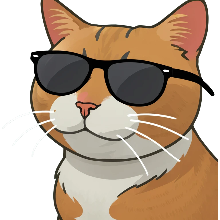 Cat with sunglasses emoji
