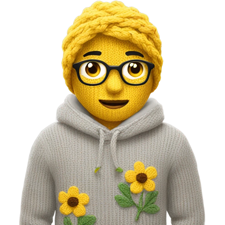 Blooming sweatshirt knitted  emoji