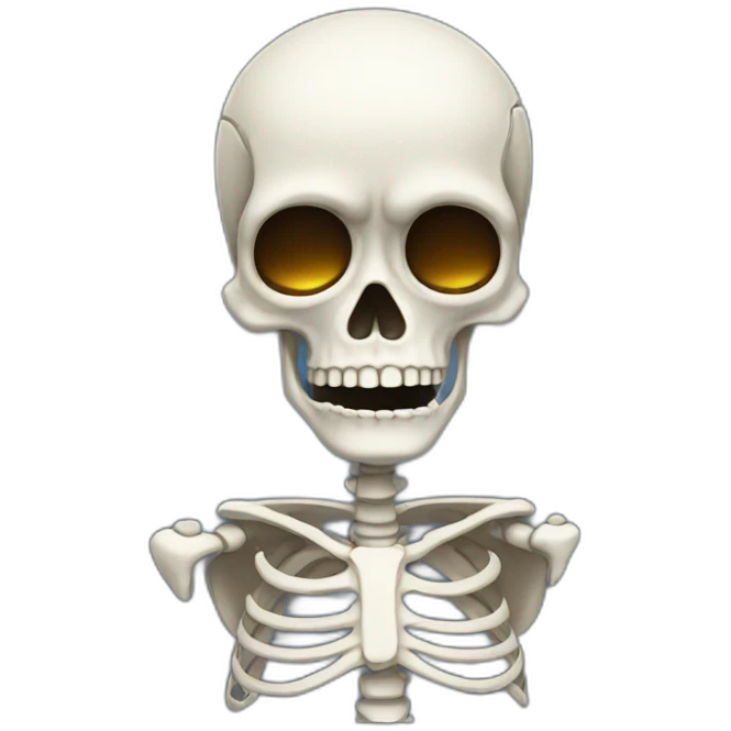 Skeleton crying emoji