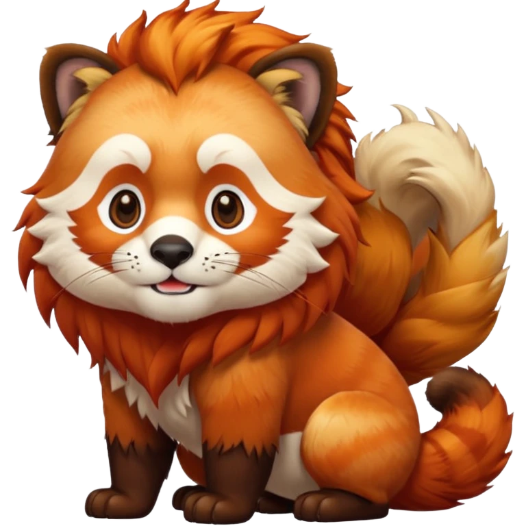red panda lion emoji