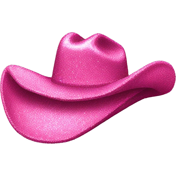 pink glitter cowboy hat emoji