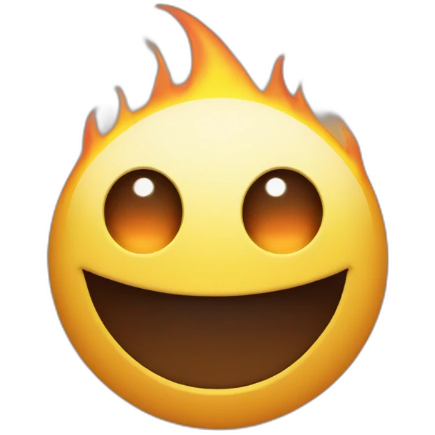 Smille with flamme eyes emoji