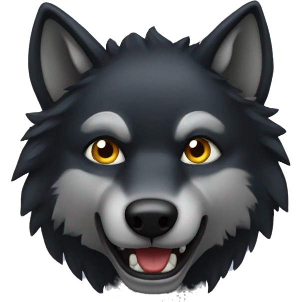 Dark wolf  emoji