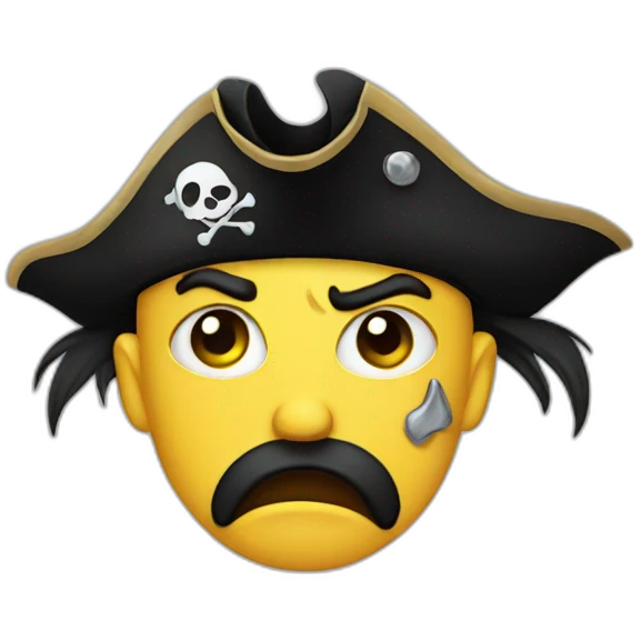 Crying pirate emoji