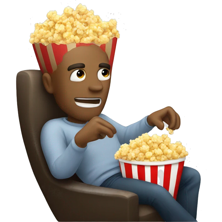 Lean back With Popcorn  emoji