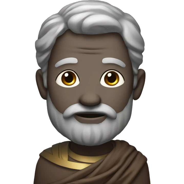A cute version of Zeno of Citium (the stoic philosopher) on a plain background emoji