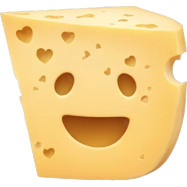 love emoji as cheese  emoji