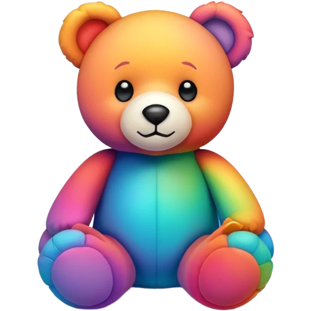 colorful teddy bear toy emoji