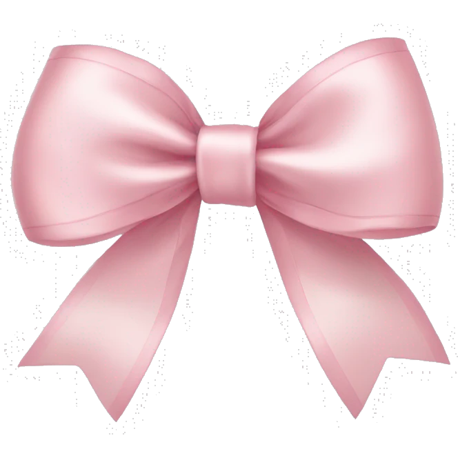 light pink ribbon bow emoji