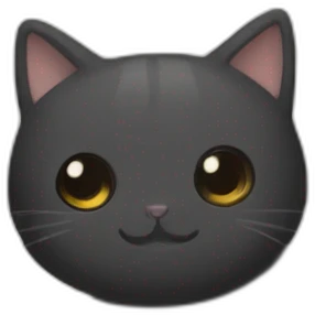 black mellow mochi cat emoji