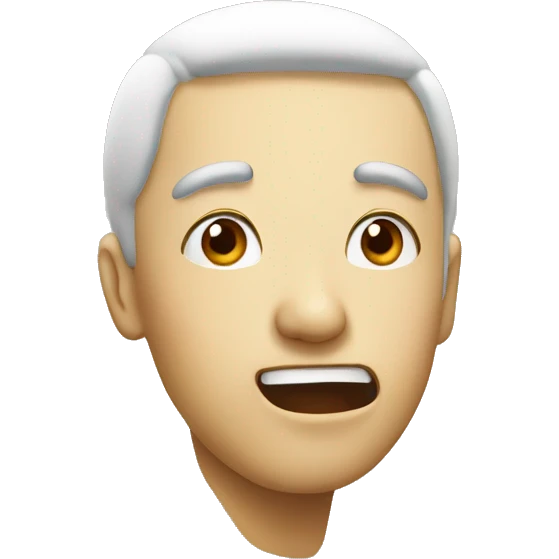 Japanese head with amazement look emoji