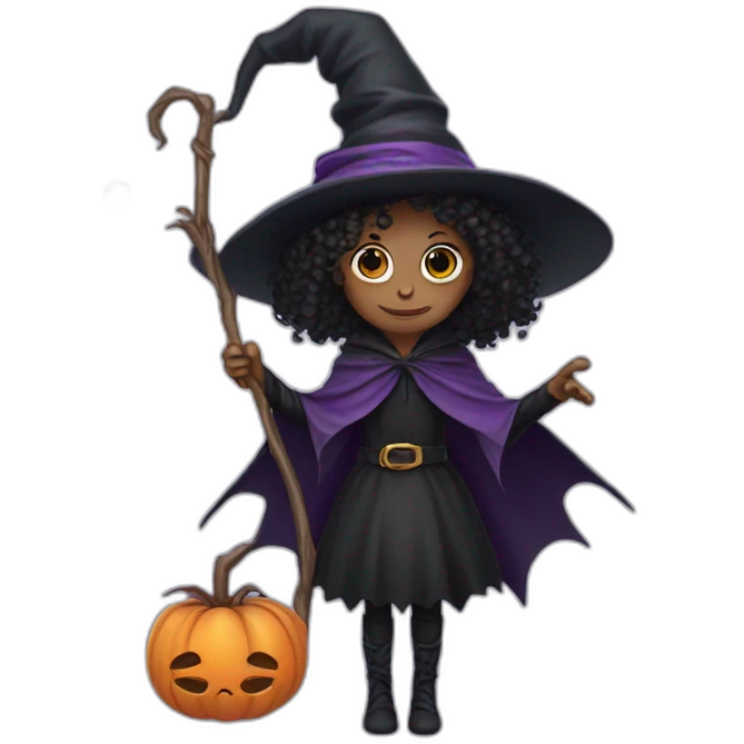 a spider dressed as a little witch emoji