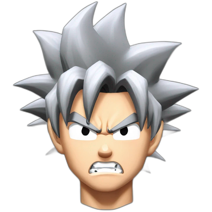 Angry goku black background get dark emoji