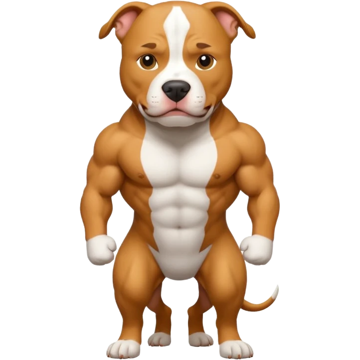 A pitbull that's white with golden brown patches  emoji