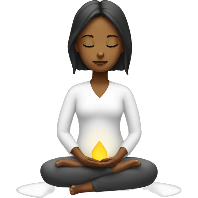 Meditation girl emoji