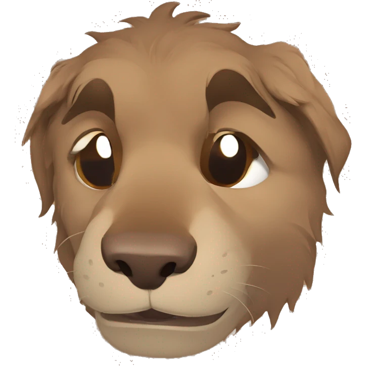 lobo marrom sorrindo emoji