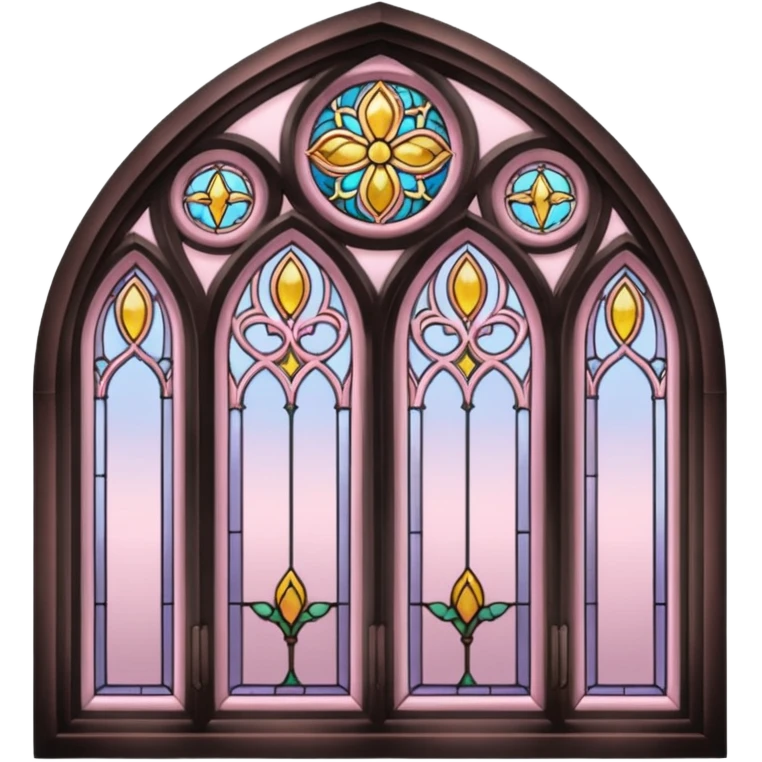 Gothic window light pink  emoji