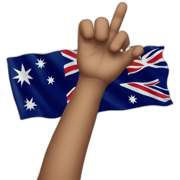 westside hand over the Australian flag emoji