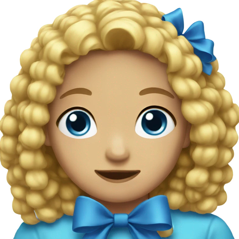 Blue bow emoji