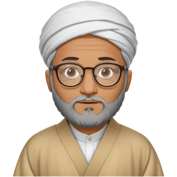 mullah Islamic cleric with glasses and robe emoji