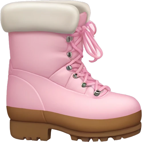 light pink moon boots emoji