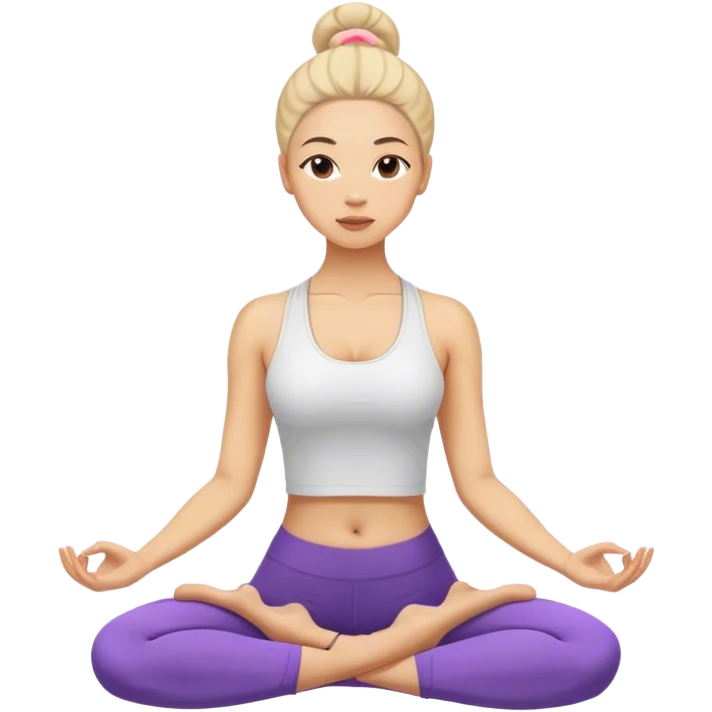 Realistic woman body doing yoga  emoji