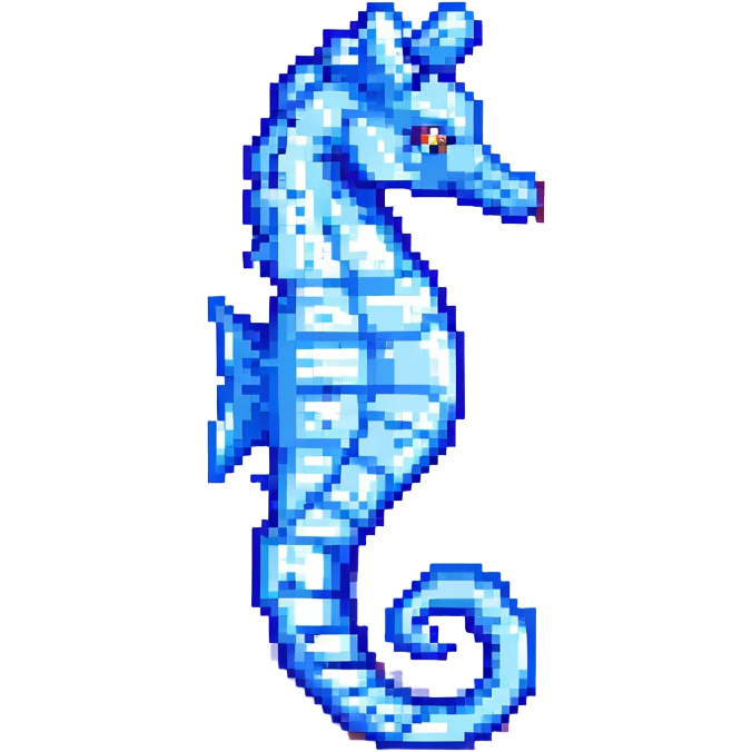 blue sea horse emoji