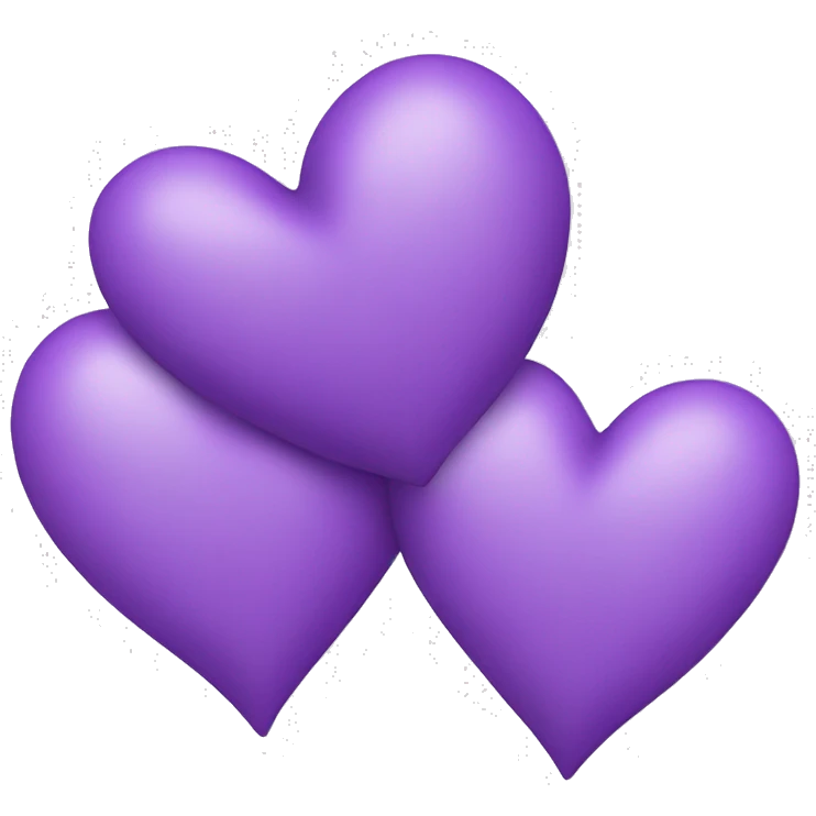 delicate purple double heart emoji