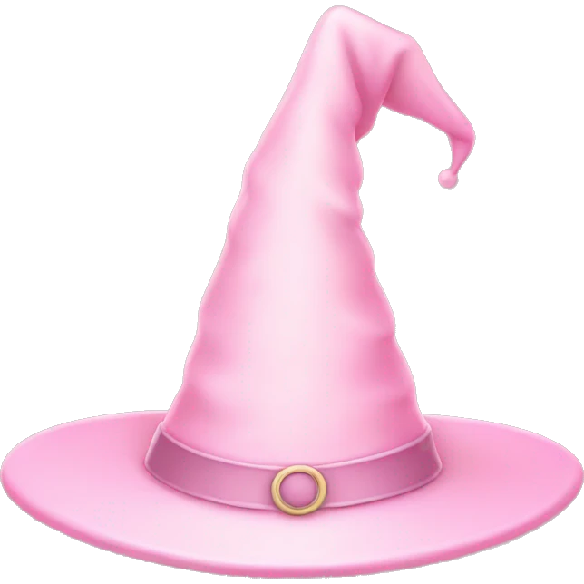 Soft pastel pink witches hat emoji