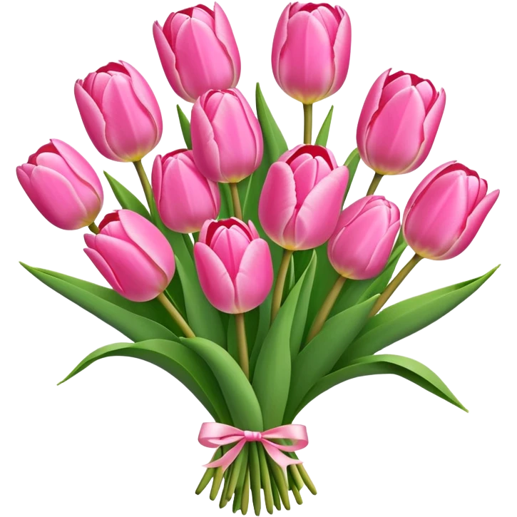 Bouquet of pink tulips emoji