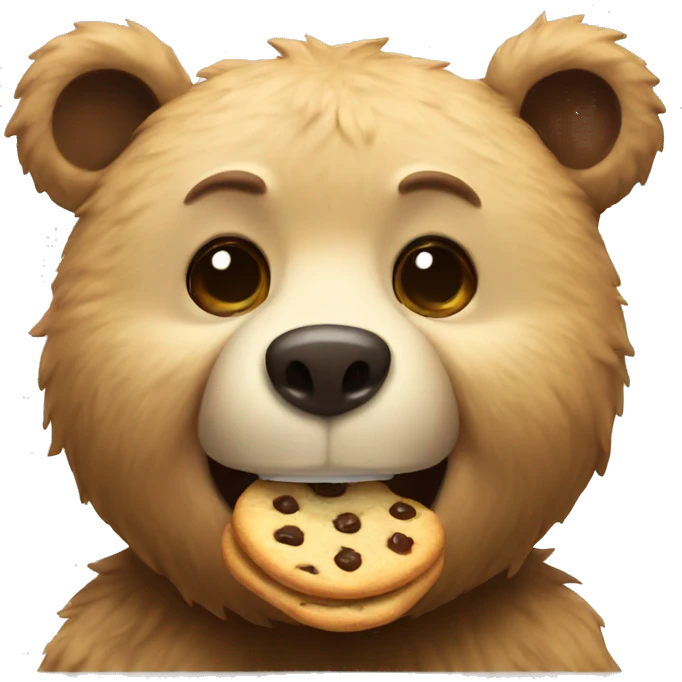 Bear eating cookies emoji