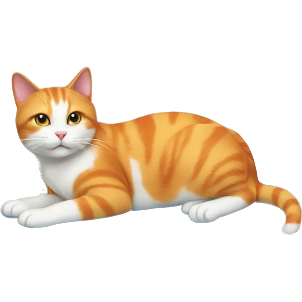 Orange and white cat on a surf board emoji