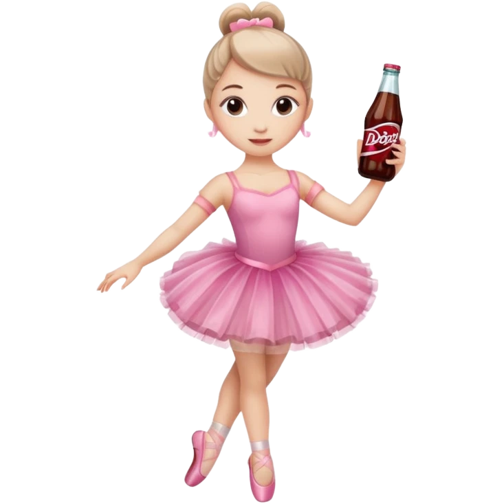 Ballerina with Dr Pepper emoji