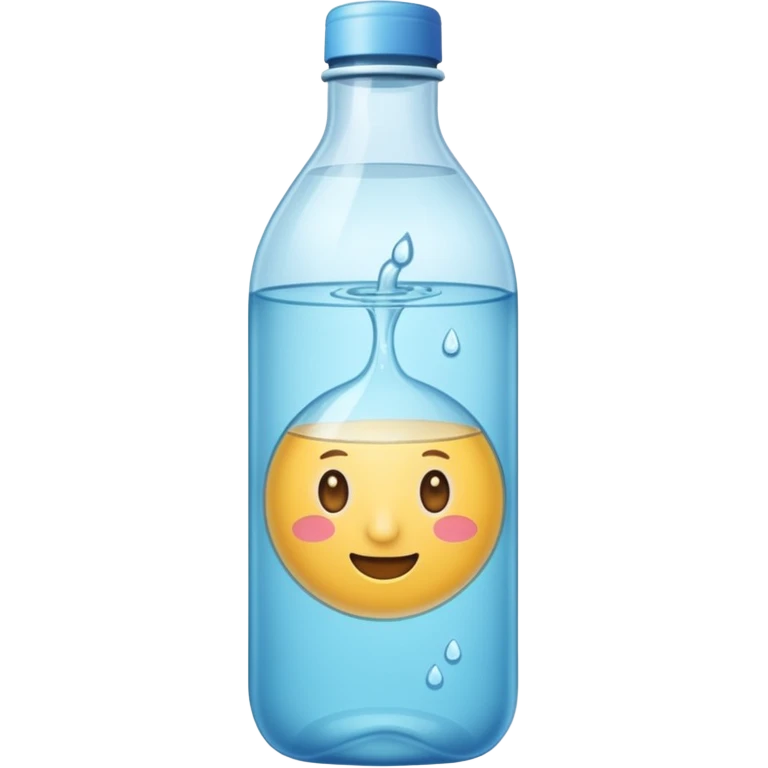 botella de agua sin ningun emoji en el medio  emoji