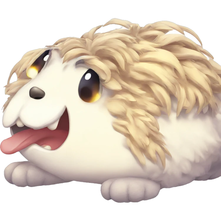 mysterious yellow-eyed creature in shadow emoji